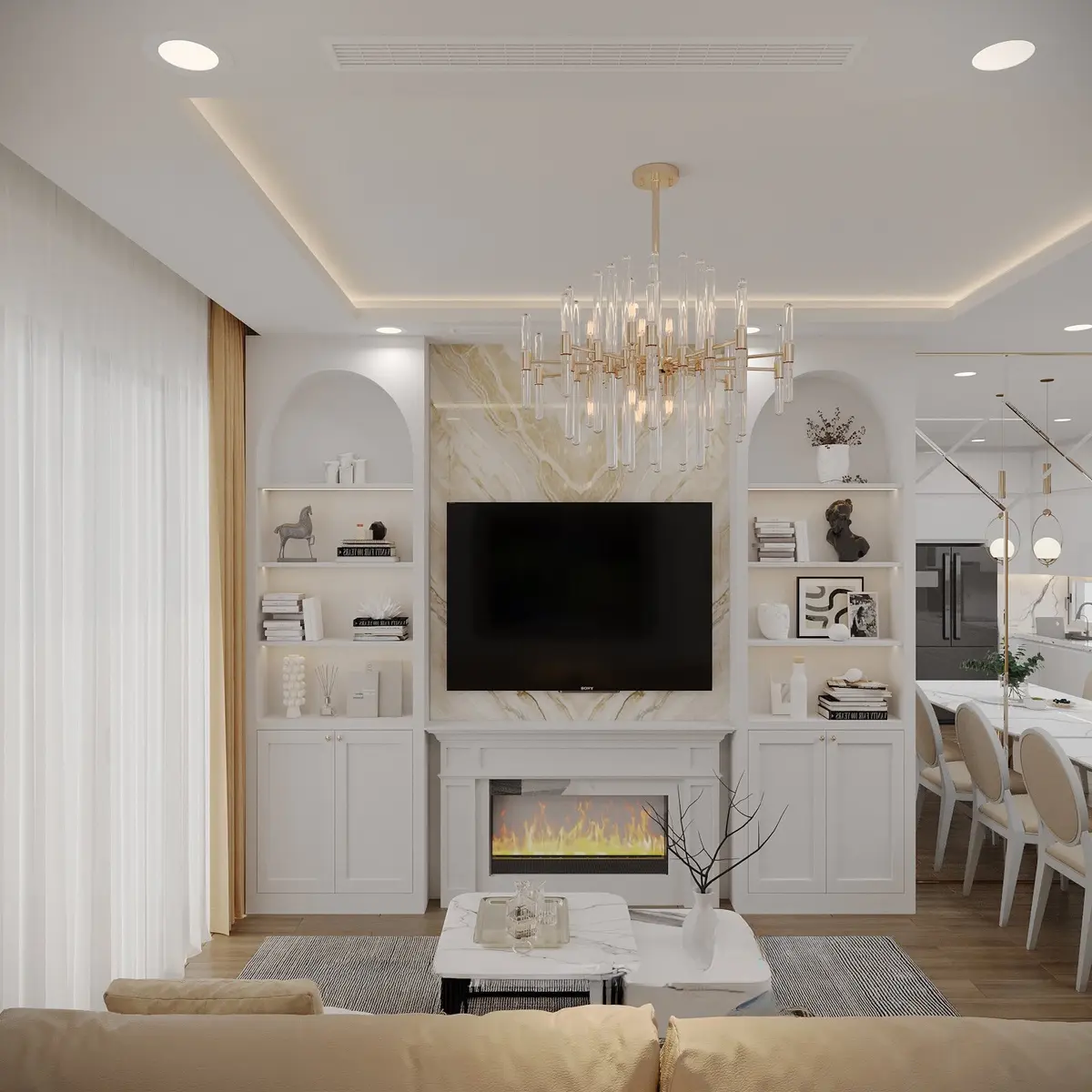 Thi Công Nội Thất Chung Cư 1 Phòng Ngủ Vinhomes Ocean Park – 50m² “Nhỏ Mà Không Nhạt”